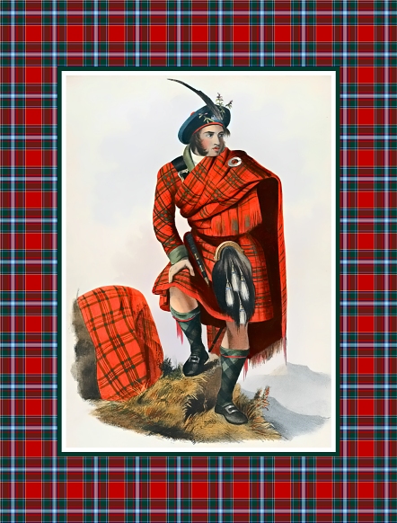 Clan Drummond vintage postcard from Plaidwerx.com