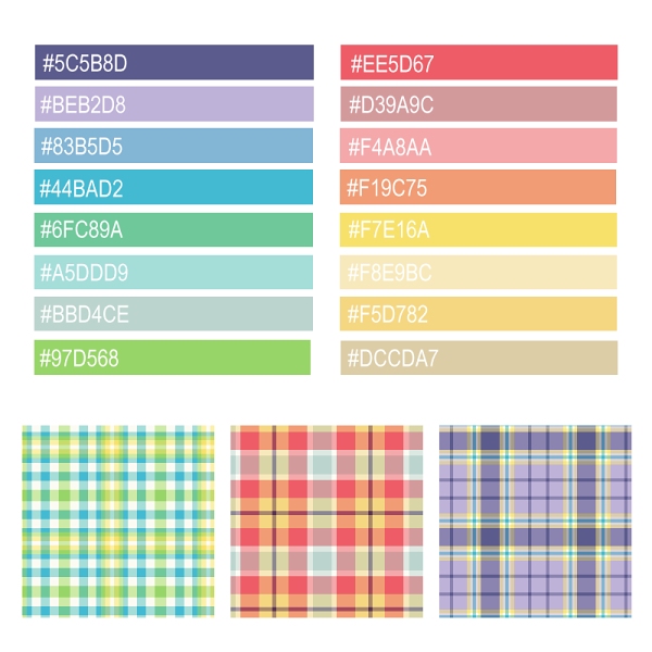 Spring 2024 plaids color palette