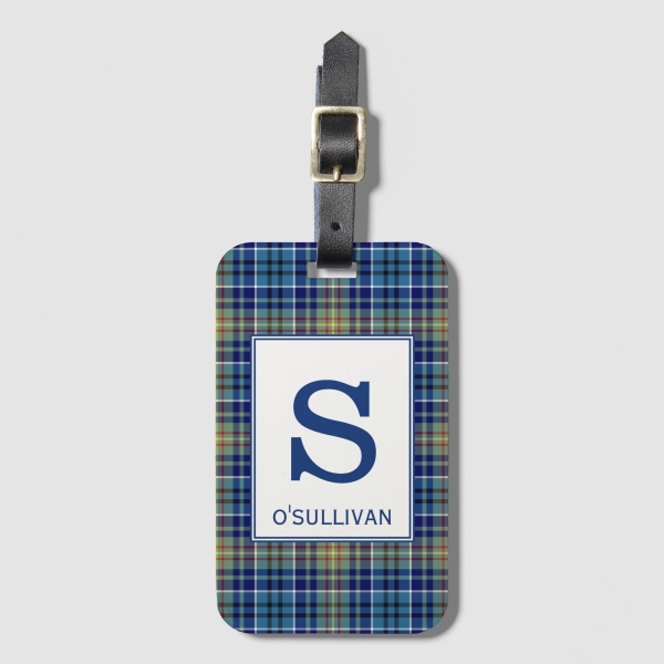 Plaid luggage tag