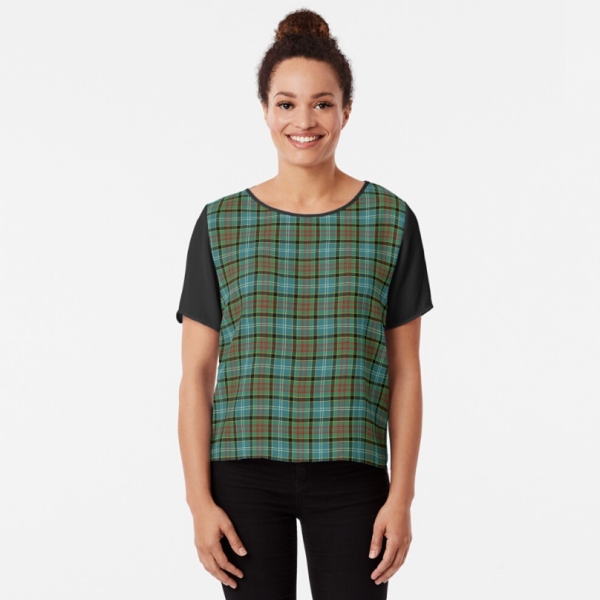 Plaid chiffon top