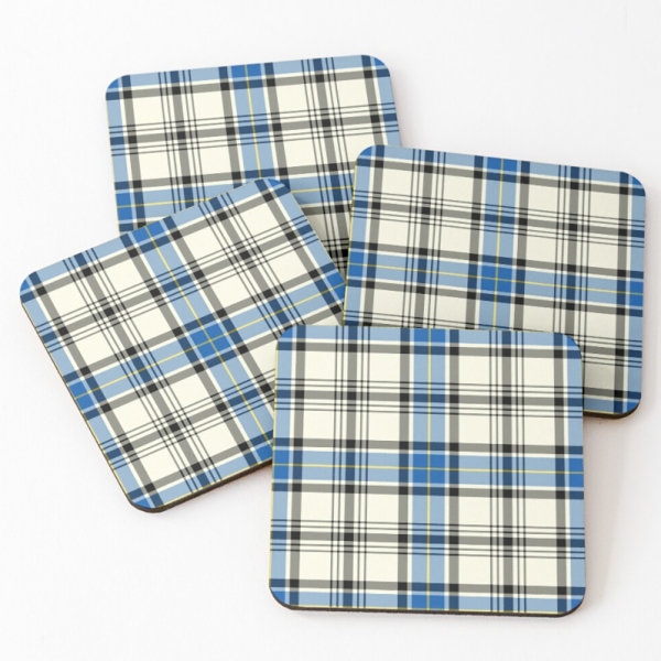 Plaid beverage coasters