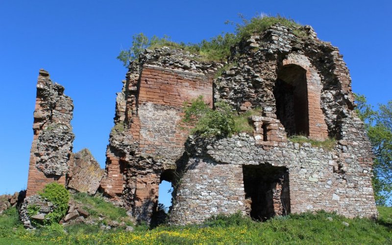 Torthorwald Castle by Leslie Barrie