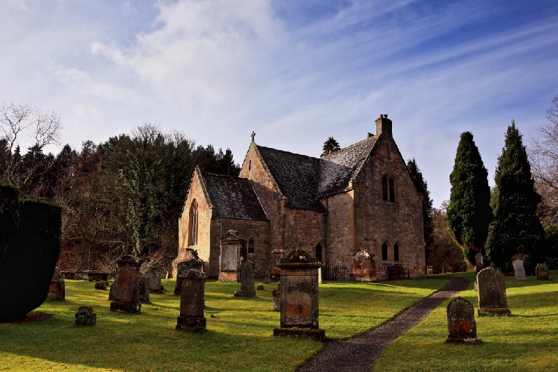 Humbie Kirk and Graveyard by DJMacPhotography