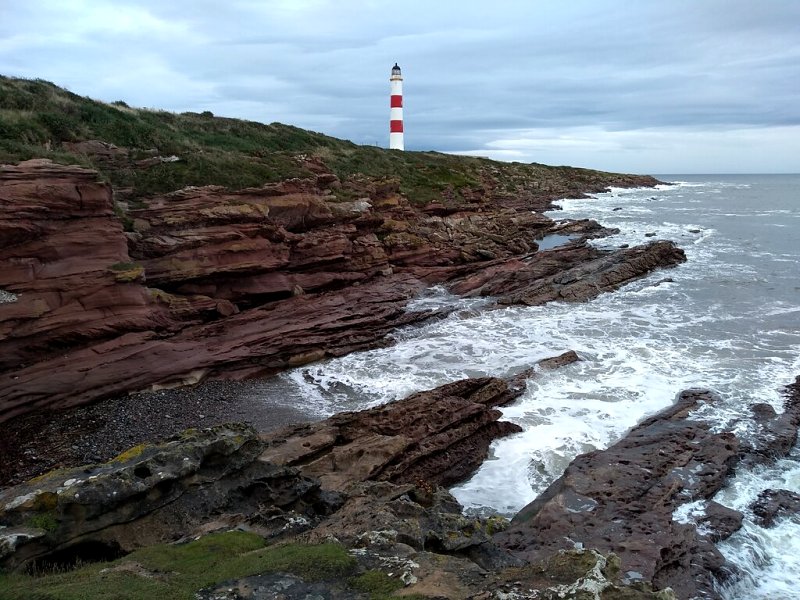 The Red Crags at Tarbat Ness by Robert Struthers
