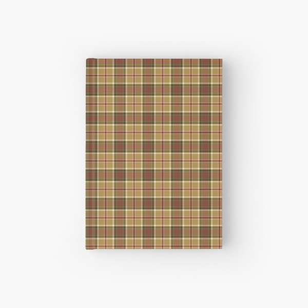 Gold and moss green plaid hardcover journal