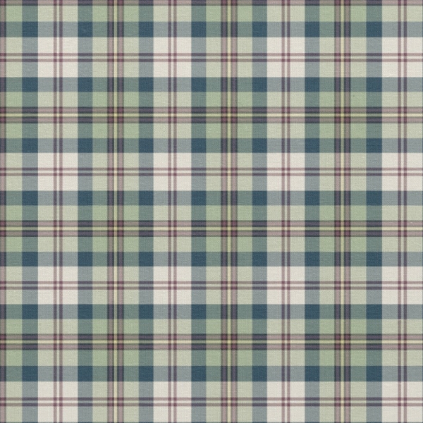 Light green and navy blue plaid fabric