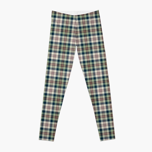 Light green and navy blue plaid leggings