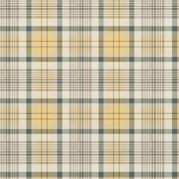 Yellow and navy blue plaid fabric