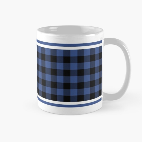 Lapis blue buffalo checkered plaid classic mug