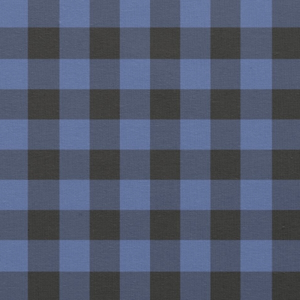 Lapis blue buffalo checkered plaid fabric