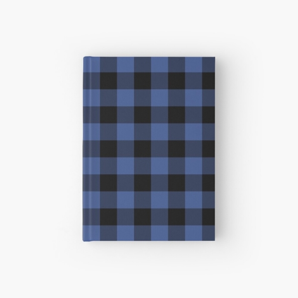 Lapis blue buffalo checkered plaid hardcover journal
