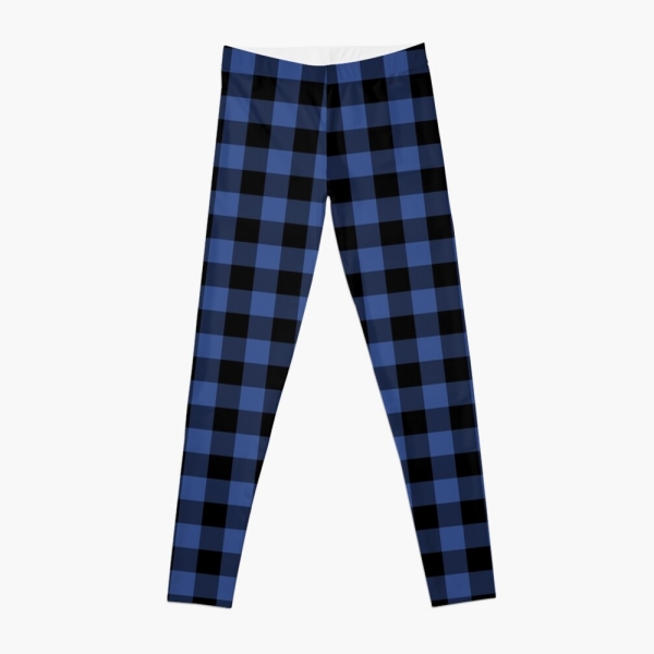 Lapis blue buffalo checkered plaid leggings