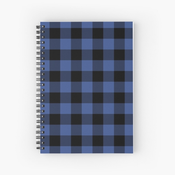 Lapis blue buffalo checkered plaid spiral notebook