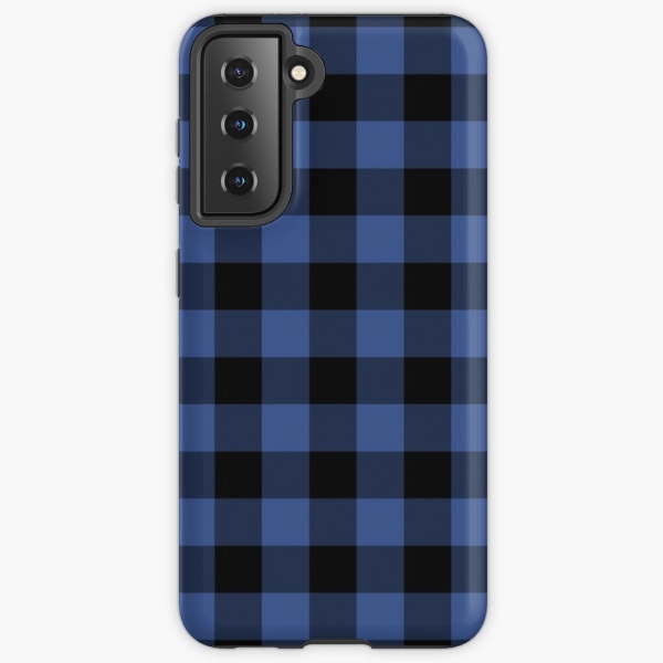 Lapis blue buffalo checkered plaid Samsung Galaxy case