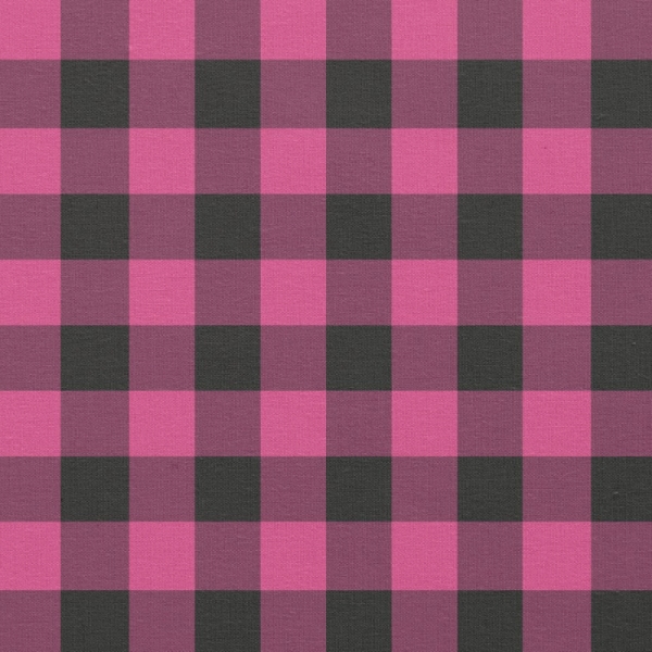 Bright pink buffalo plaid fabric