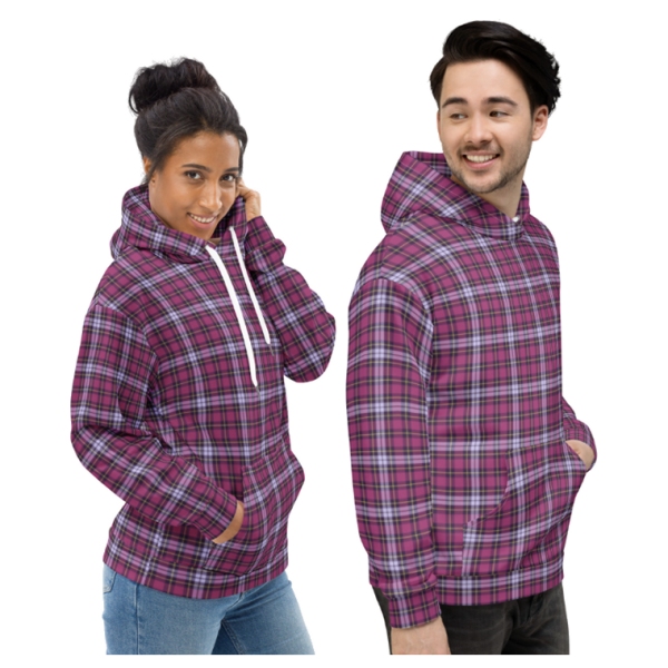 Bright Purple Plaid Hoodie