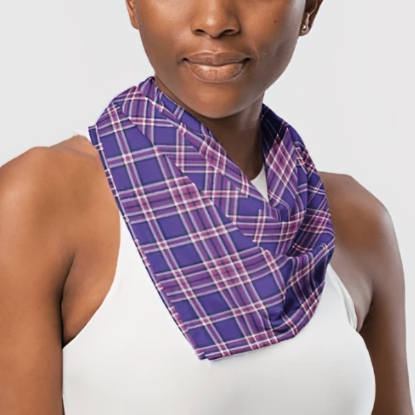 Purple Orchid and Violet Plaid Bandana