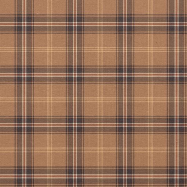 Orange and Brown Rustic Plaid Fabric