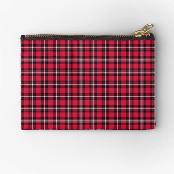 Cherry red, black, and white sporty plaid accessory bag