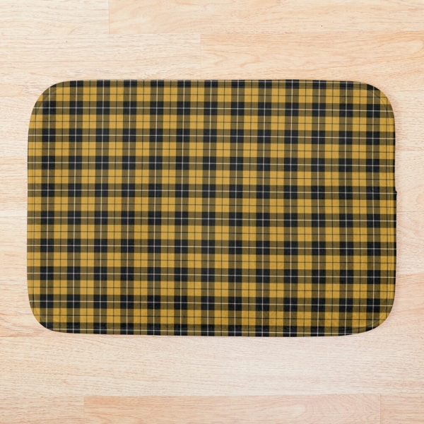 Gold and black sporty plaid floor mat