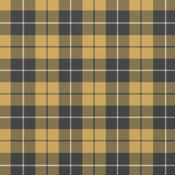 Gold and black sporty plaid fabric
