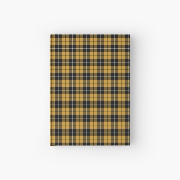 Gold and black sporty plaid hardcover journal