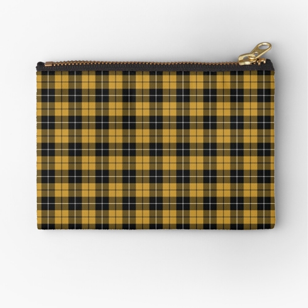 Gold and black sporty plaid accessory bag