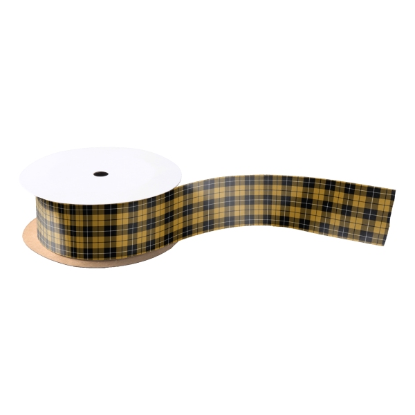 Gold and black sporty plaid ribbon