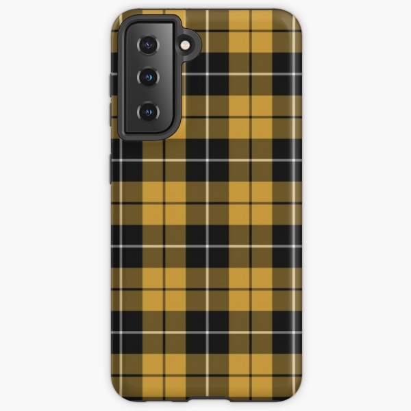 Gold and black sporty plaid Samsung Galaxy case