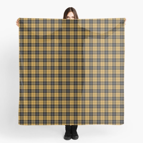 Gold and black sporty plaid scarf