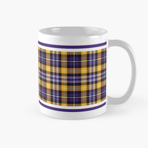 Purple and yellow gold sporty plaid classic mug