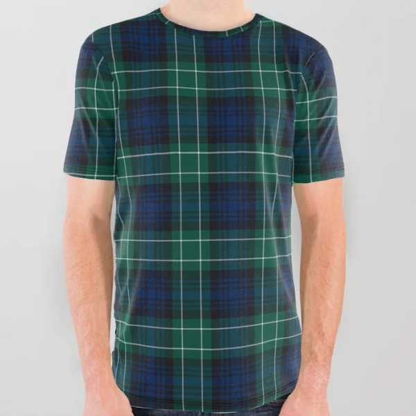 Abercrombie tartan all over print tee shirt