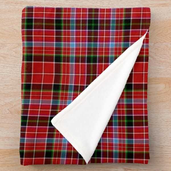 Aberdeen tartan fleece throw blanket