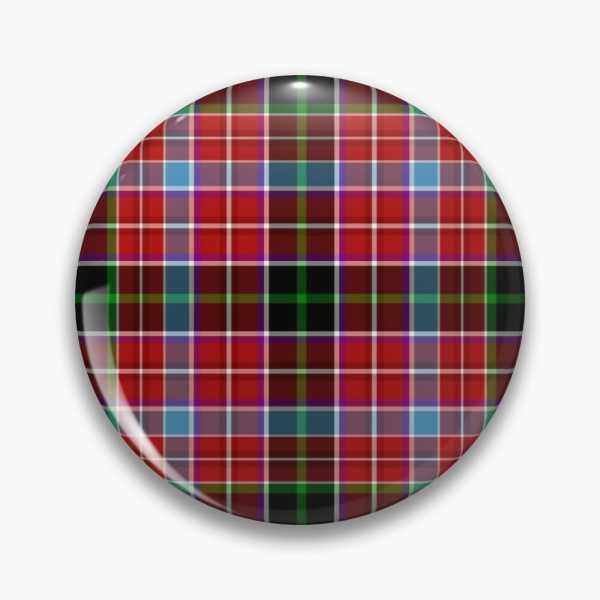 Aberdeen tartan pinback button
