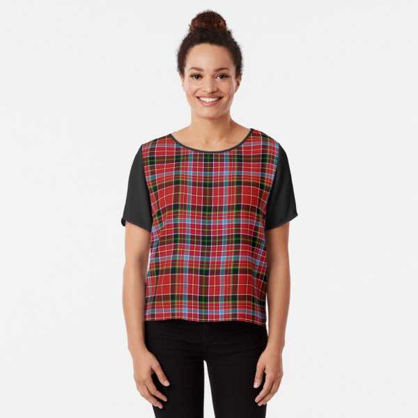 Aberdeen tartan chiffon top