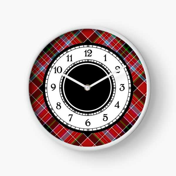 Aberdeen tartan wall clock