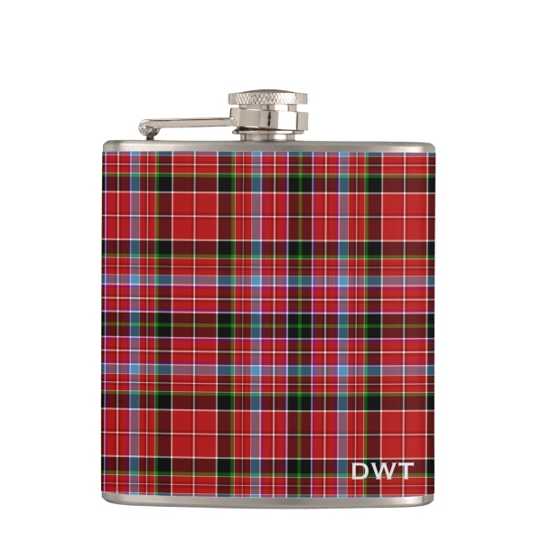 Aberdeen tartan hip flask