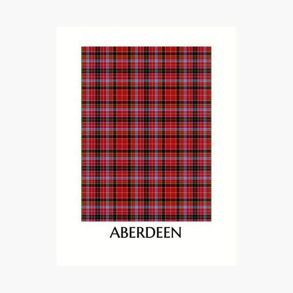 Aberdeen tartan art print