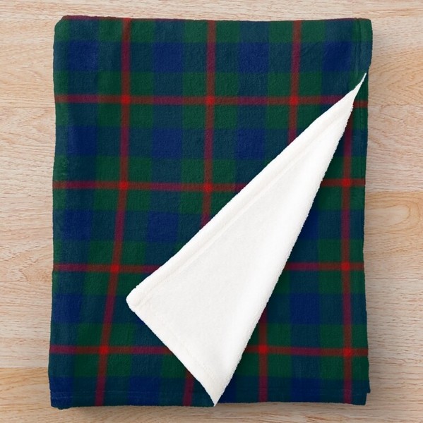 Agnew tartan fleece throw blanket