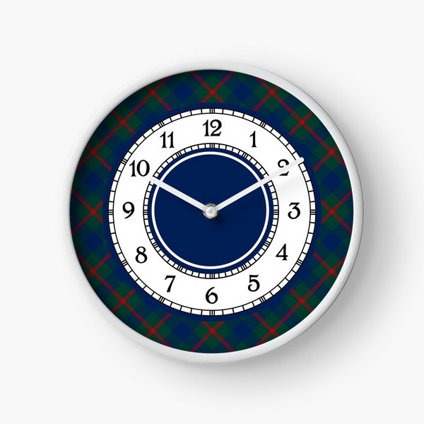 Agnew tartan wall clock