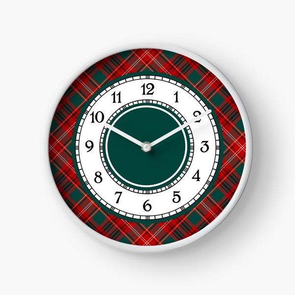 Clan Ainslie Tartan Wall Clock