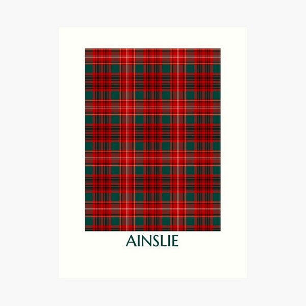 Clan Ainslie Tartan Print