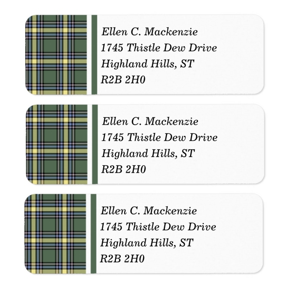 Alberta Tartan Labels