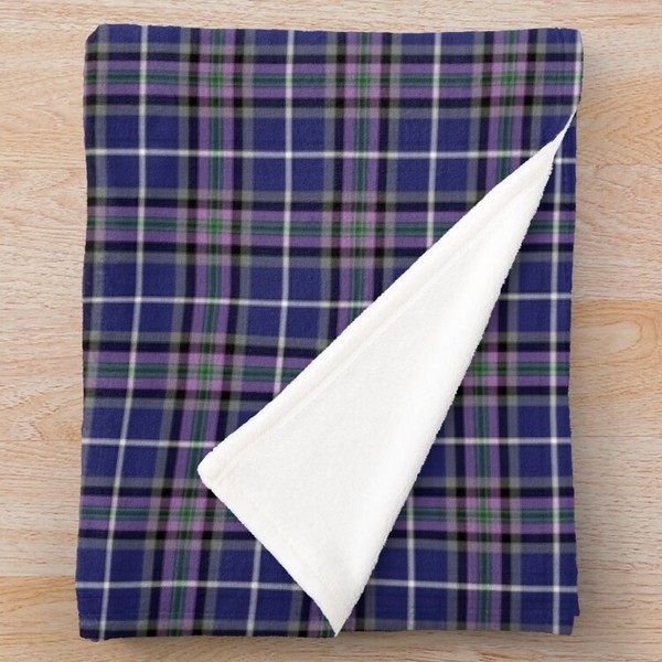 Alexander tartan fleece throw blanket