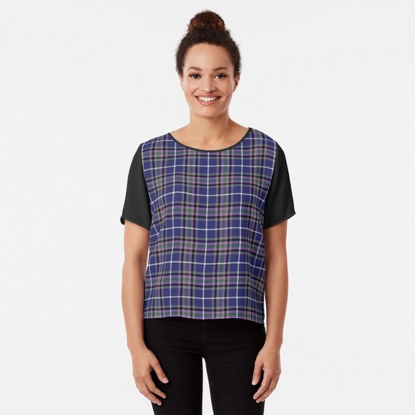 Alexander tartan chiffon top