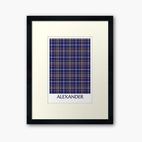 Clan Alexander Tartan Framed Print