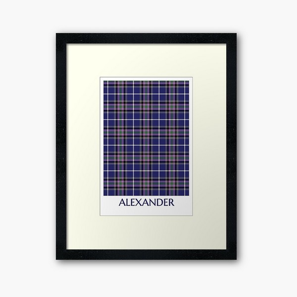 Alexander tartan framed print