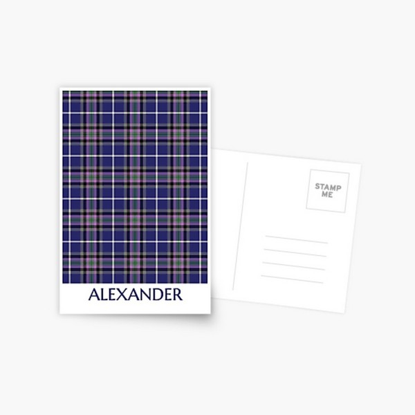 Clan Alexander Tartan Postcard