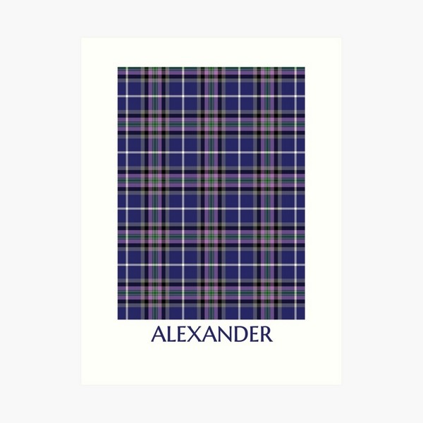 Alexander tartan art print