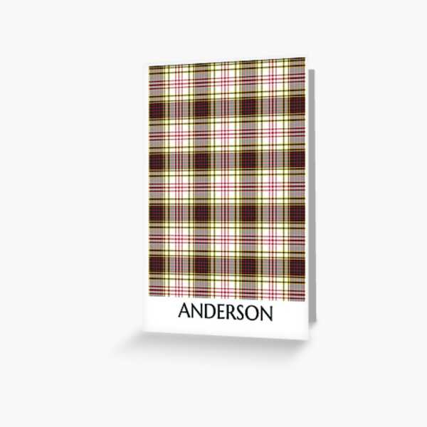 Anderson Dress tartan greeting card